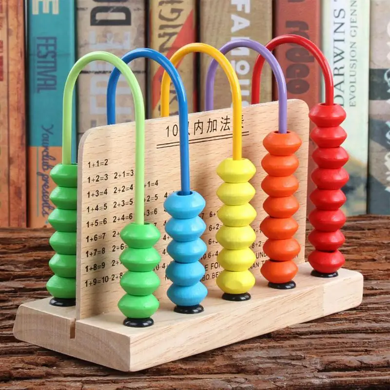 

Montessori Abacus Math Kids Counting Toy Wooden Beads Children Educational Handmade Calculating For Kids Boys Girls Gift