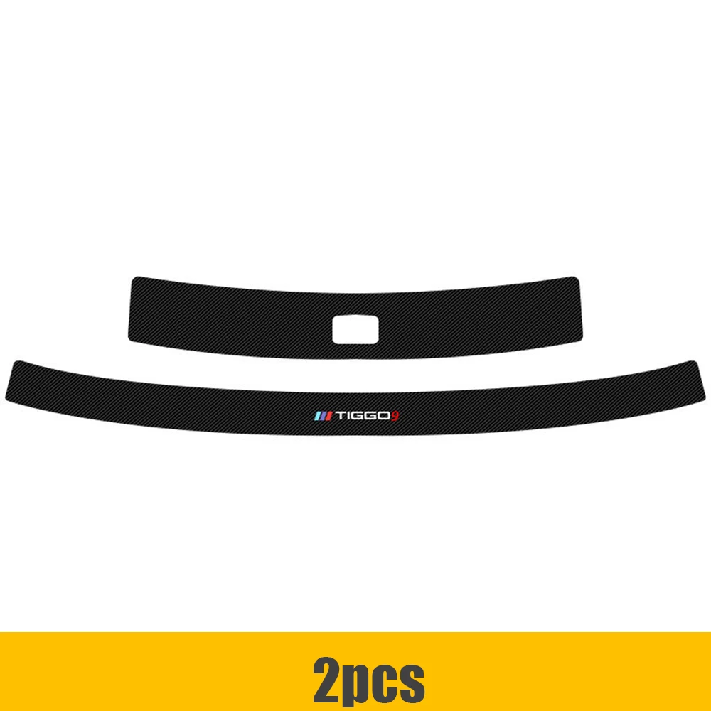 

Для Chery Tiggo 9 Tiggo9 2024 кожаная карбоновая Автомобильная задняя дверь порог полоса наклейки на пороги автомобиля защитная пластина аксессуары