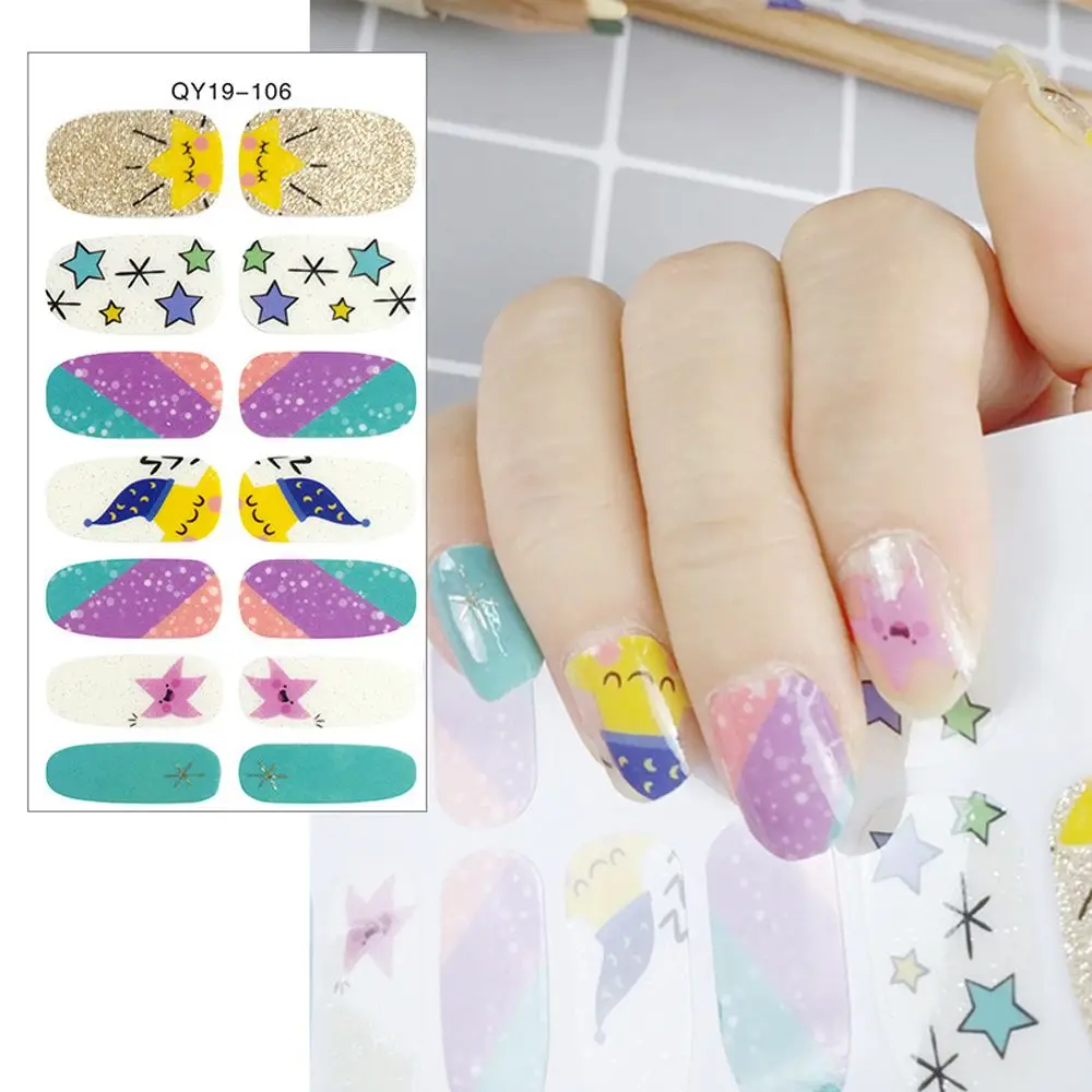 

Милые украшения для дизайна ногтей своими руками, Полные Обертывания, наклейки для дизайна ногтей, наклейки для ногтей с полным покрытием, и...