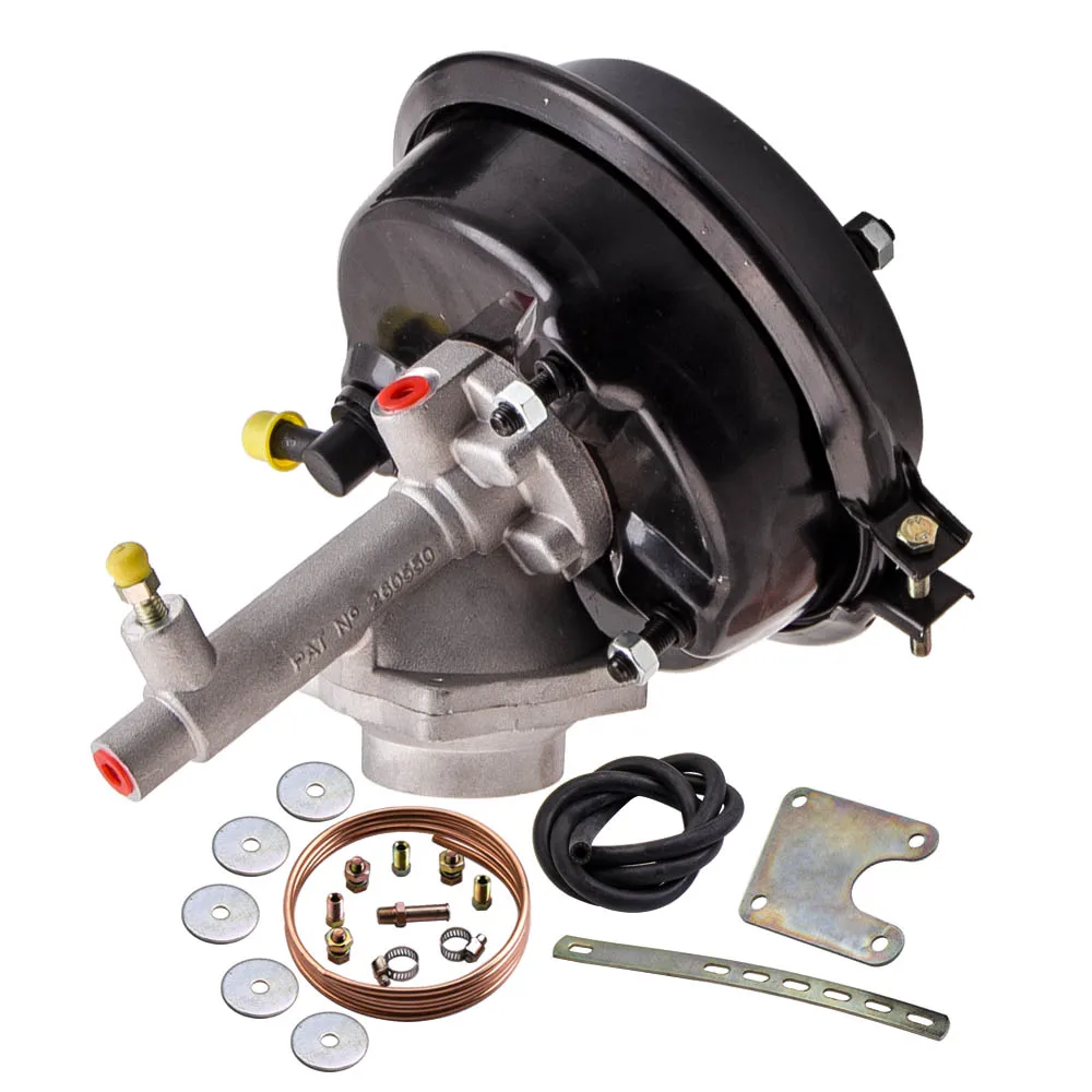 

7" VH44 Remote Brake Booster & Bracket Mounting Kit for Fiat 4 wheel Drum Brake