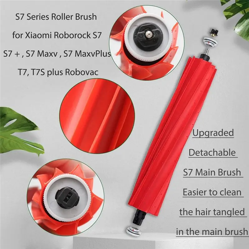 Фото Роликовая щетка EYFL для роботов-пылесосов Roborock S7, S7 MaxV, S7 MaxV Plus, T7S, T7S Plus, Q7, Q7 Max, Q7 Max+ (запчасти) №3