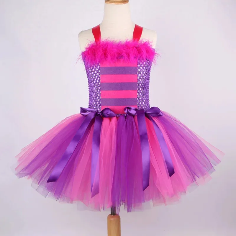 Алиса в стране чудес Chesuite Cat Tutu ярко-розовый фиолетовый мультяшный тюль праздничное платье для девочек детский костюм для косплея на Хэллоуин NM31 (art.: 3920d32ebcf1f) - 3920d32ebcf1f