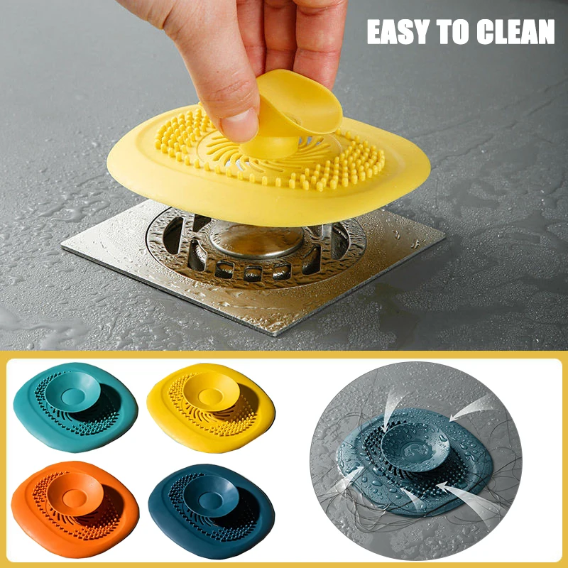 

New Household Kitchen Sink Filter Bathroom Press Type Floor Drain Drainage Hair Filter Universal Anti-clogging Sink Accessories