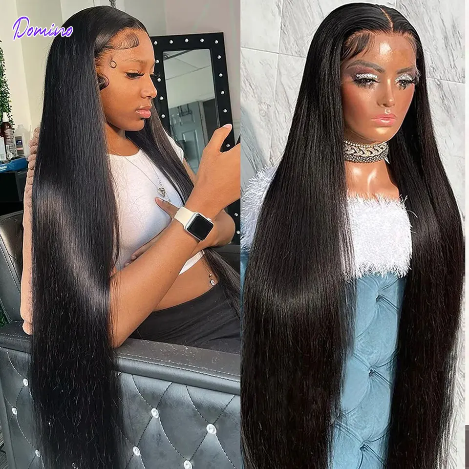 Straight Lace Front Human Hair Wigs HD 13x6 13x4 Lace Frontal Wig For Women Brazilian Hair Bone Straight Human Hair Wigs 32Inch