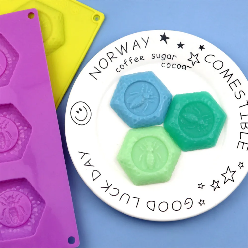 

3 Bee Silicone Molds Candy Chocolate Gumpaste Mold DIY Cupcake Topper Fondant Cake Decorating Tools Polymer Clay Jewelry Moulds