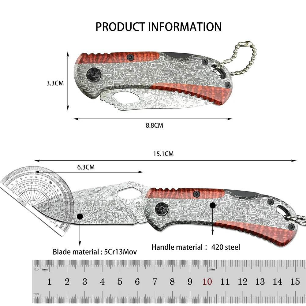 X82 Карманный складной нож 5Cr13Mov с острым лезвием ручка из нержавеющей стали