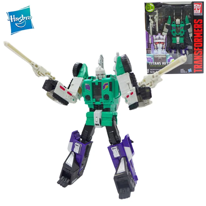 

In Stock Original Hasbro Transformers The Headmasters IDW Leader SIXSHOT Anime Figure Action Figures Model Toys