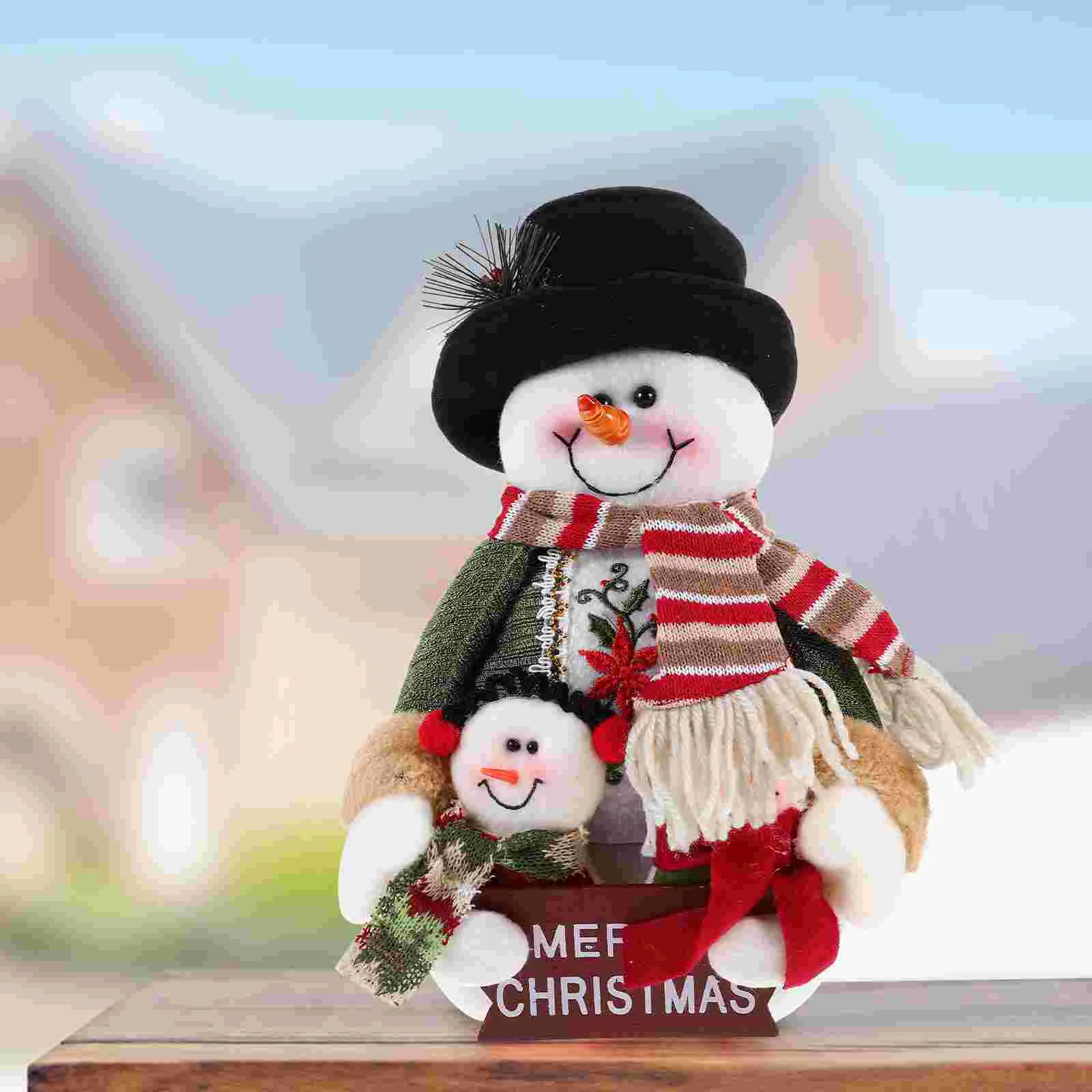 

Christmas Decoration Supply Decorations Snowman Miniature Model Cloth Xmas Party Favors