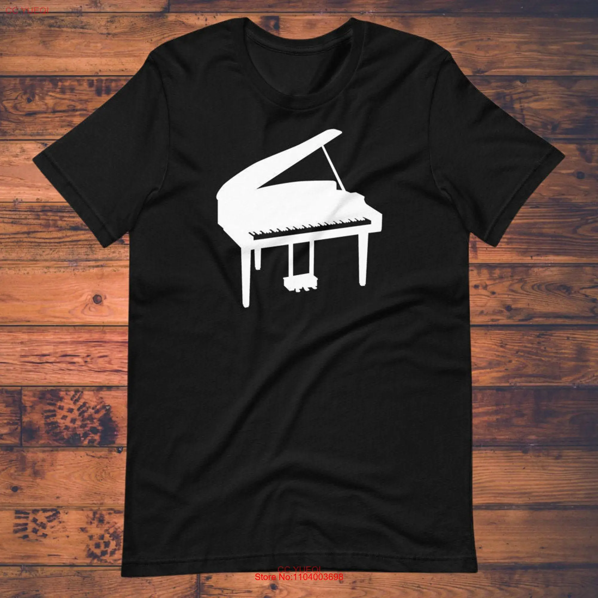Футболка с длинным или коротким рукавом для музыкального пианино