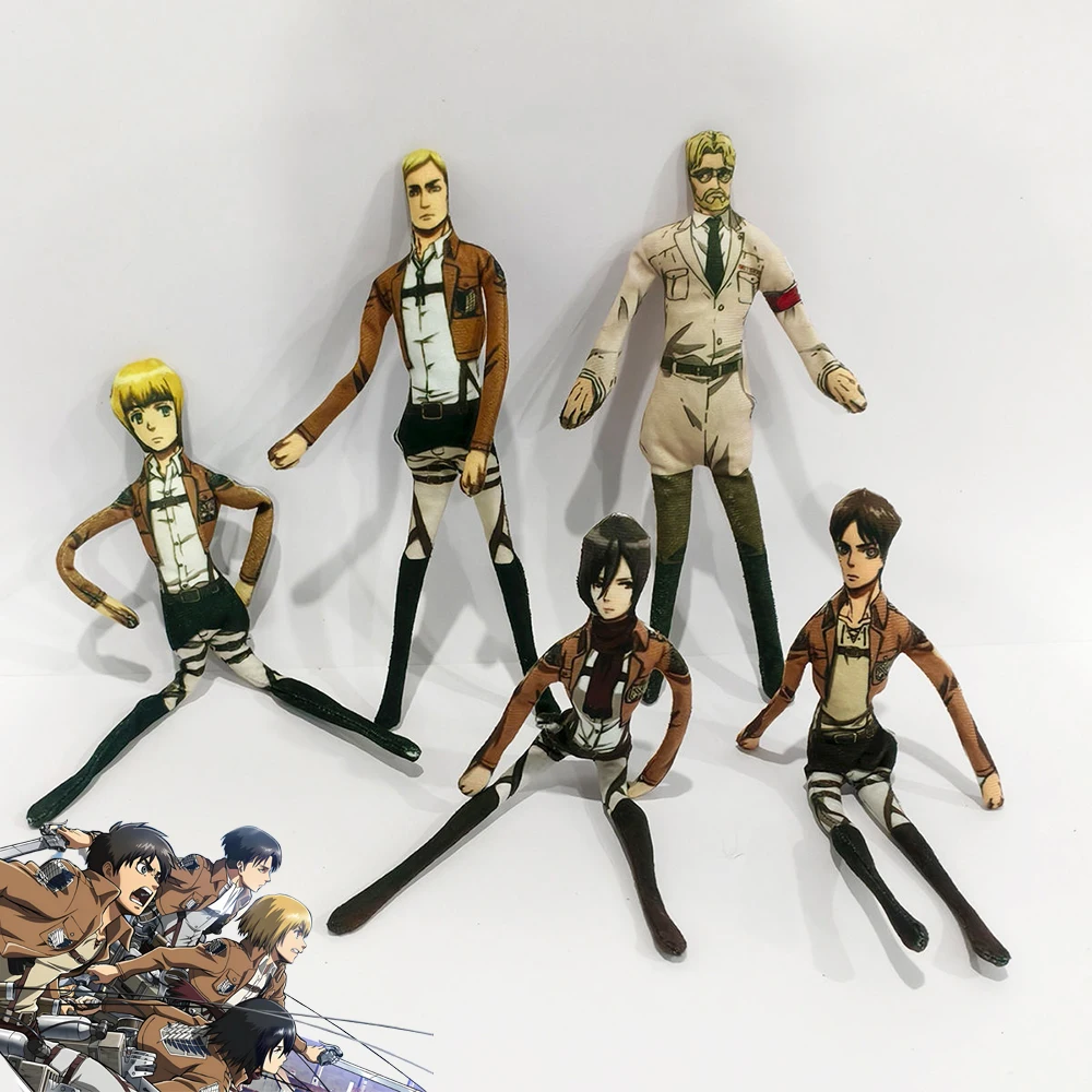 Аниме Атака Титанов Rivaille Ackerman Eren Jaeger брелок для косплея плюшевая хлопковая кукла