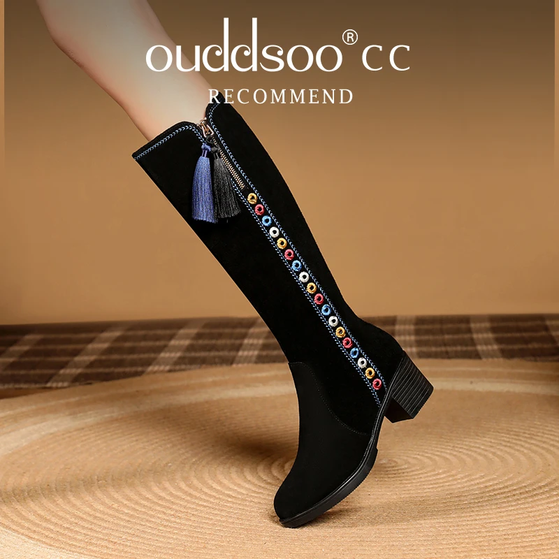 Ods женская повседневная обувь на плоской подошве удобная из натуральной кожи