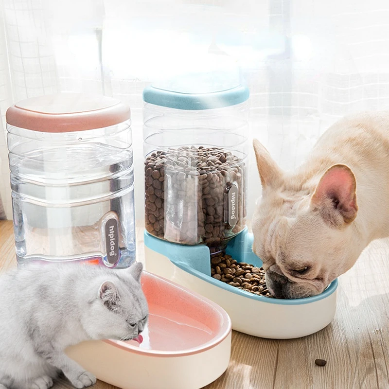 

Dog Accessories Dog Cat Automatic Feeder Drinker 3.8L Basin Bowl Combination Dog Cat Food Container Cat Dog General Pet Supplies