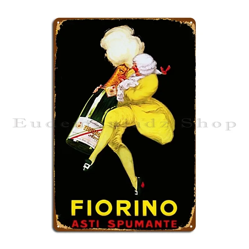 Фото Металлическая табличка-постер Fiorino Asti Spumante Vintage Lithograph: рекламная настенная вывеска для паба, персонализированная табличка для клуба, жестяная вывеска-постер №1