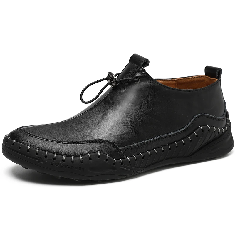 

Sapatos casuais de couro feitos à mão dos homens macios sapatos de design homem confortável sapatos de ventilação mocassins