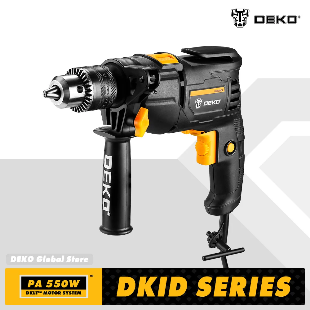 

DEKO New DKIDZ Series 220V Impact Drill 2 Functions Electric Rotary Hammer Drill Screwdriver Power Tools Electric Tools