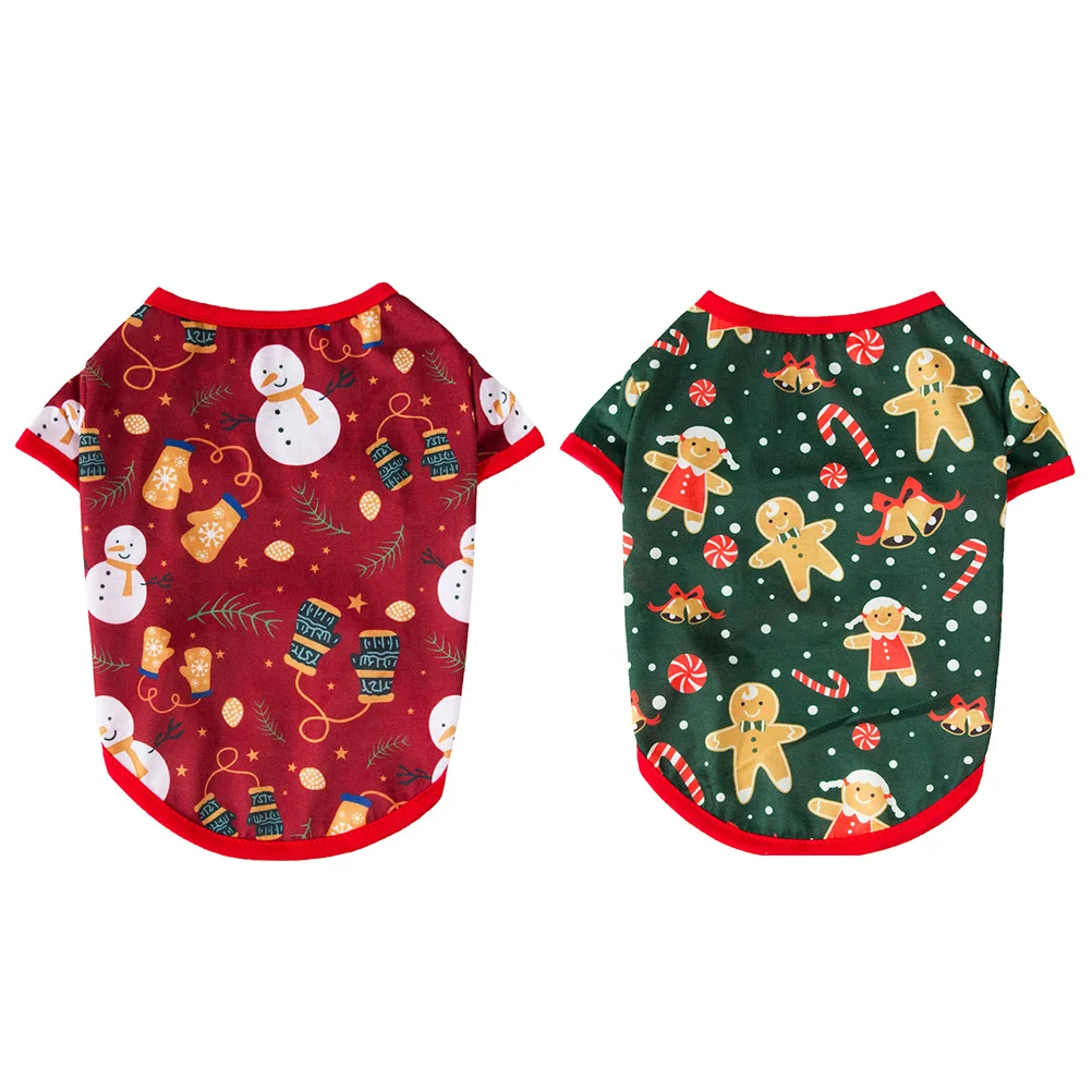 

Dog Christmas Clothes Petdogs Cat Apparel Shirts Puppy Shirt Small Funny Sweater Costume Vest Pajamasjumper Cats Festival