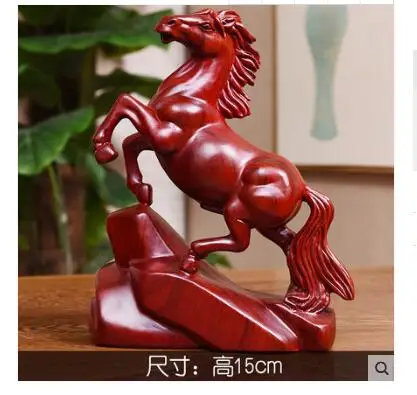 

Hand Arts Crafts Home ornaments monk Look carving horse ancient red sandalwood wood Flower pear rosewood carving to craftmake