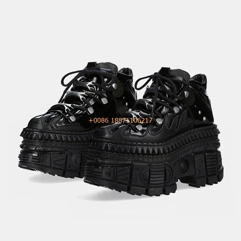 Короткие ботинки с круглым носком и металлическими заклепками 2024 новые модные