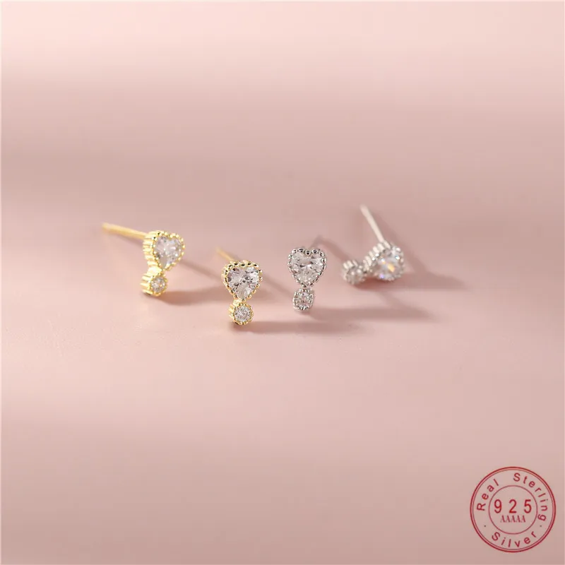 

Женские серьги-гвоздики из серебра 925 пробы, с цирконом