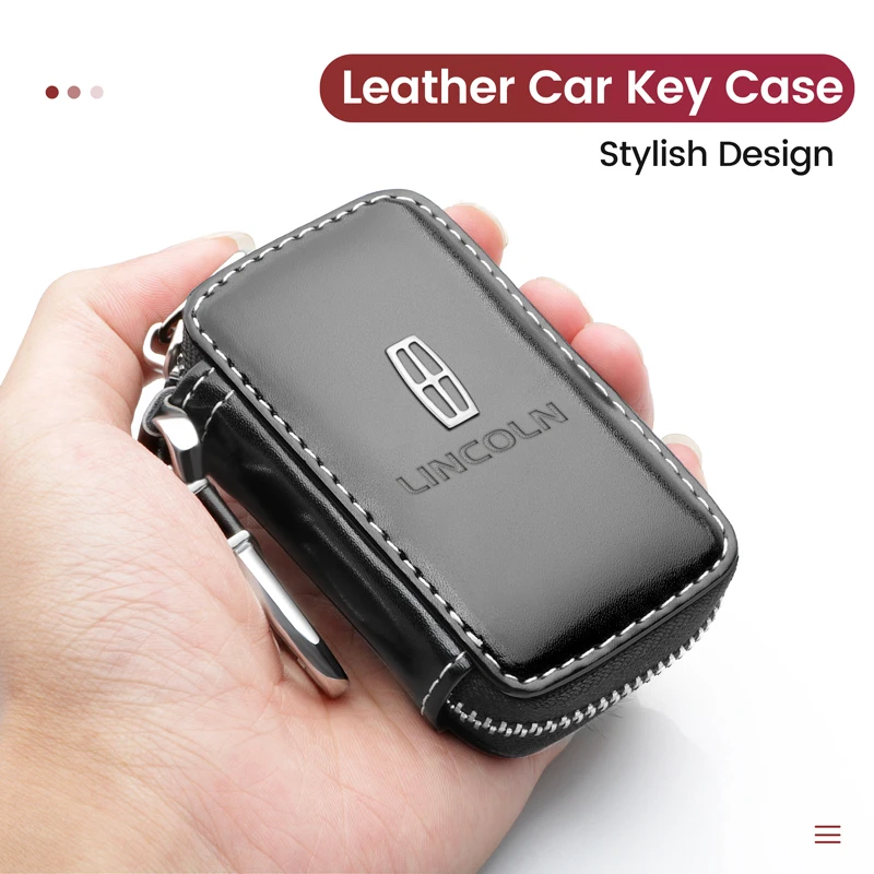 Кожаный кошелек для ключей чехол автомобильных Модный Lincoln Navigator MKZ MKC Continental Nautilus