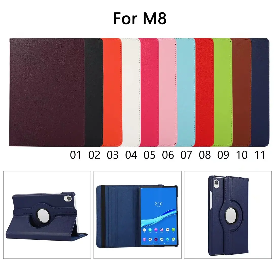 

Rotating Case For Lenovo Tab M8 3rd Gen FHD HD TB 8505F TB-8505X TB-8506F TB-8705F Case PU Leather Protective Case cover