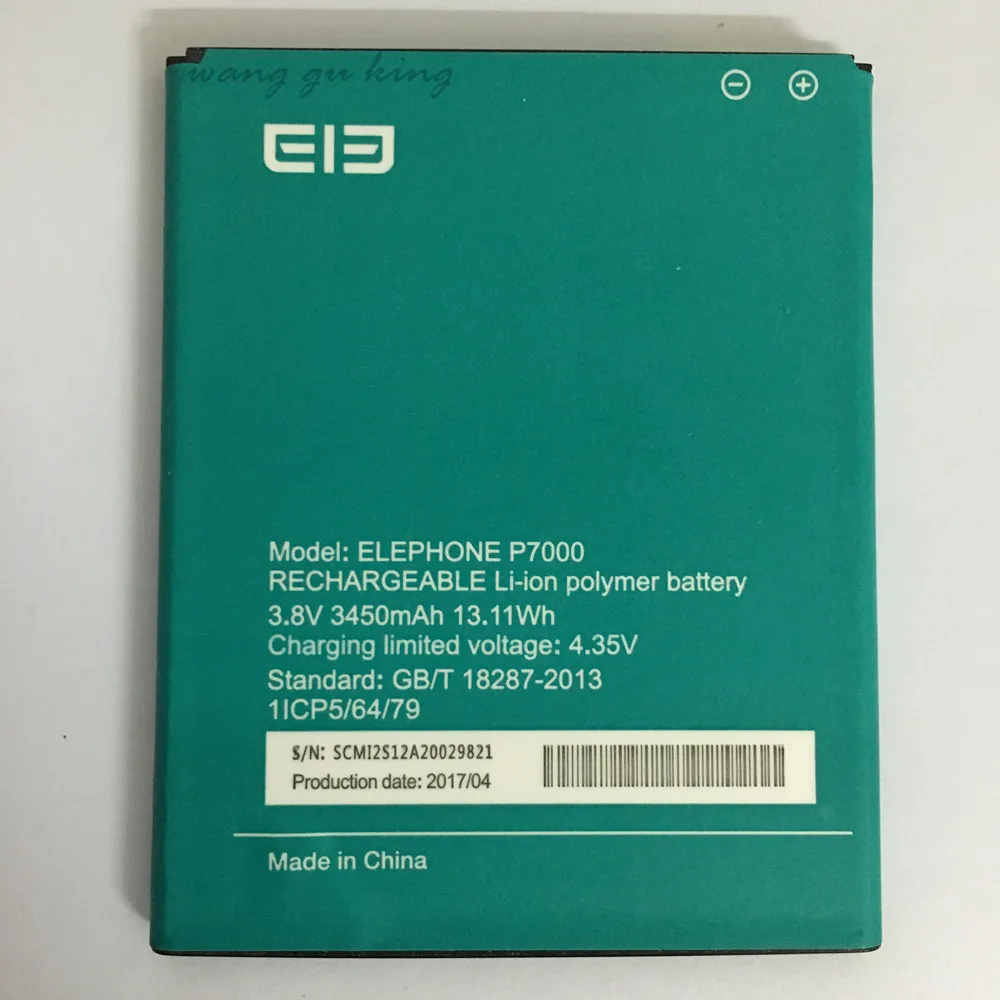 

High Quality New Battery Elephone P7000 3450Mah elephant P7000 battery accessories 3.8V Li-ion Mobile Phone Batteries