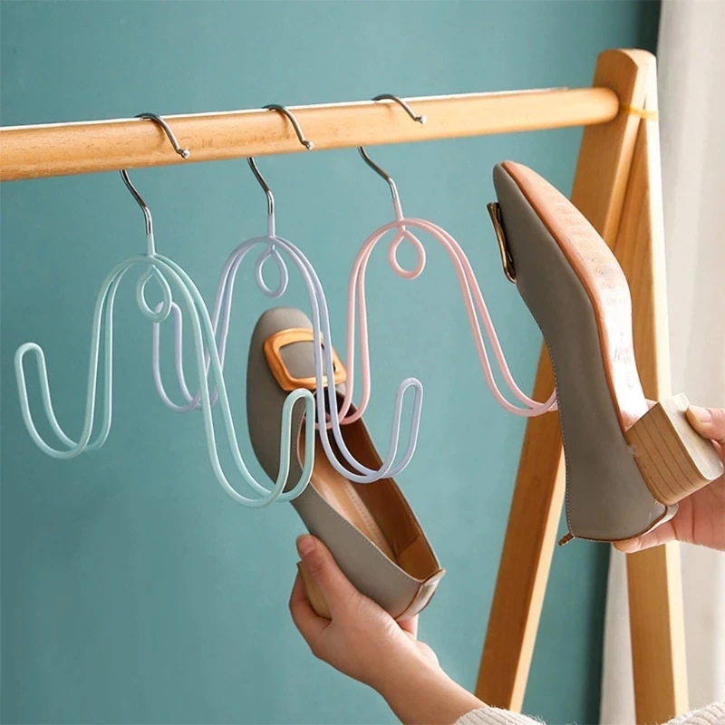 

Double Hook Drying Shoe Rack Stainless Steel Dip Hanging Rack Home Outdoor Balcony Windproof Can Be Connected To Drying Rack