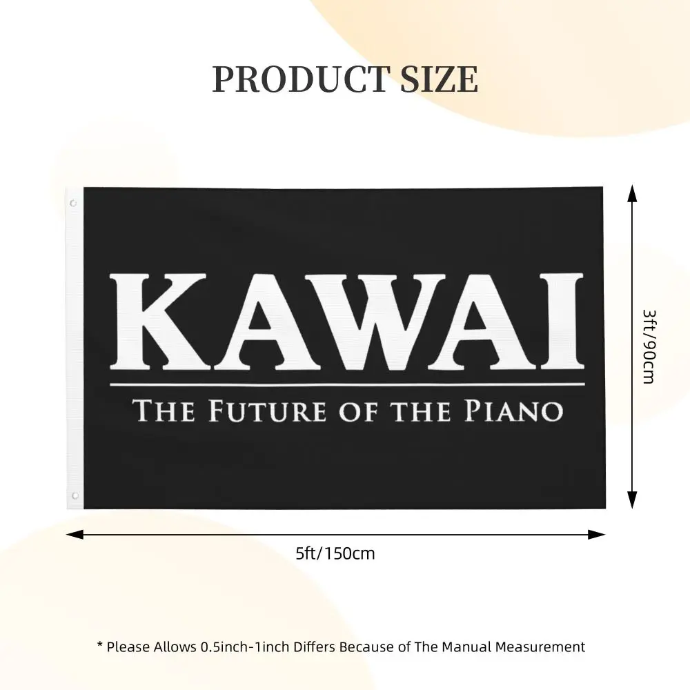 Фото НОВЫЙ двухсторонний баннер KAWAI, флаг Бризе, садовый флаг, декоративный флаг, баннер для вечеринки, 3x5 футов (90x150 см) №3