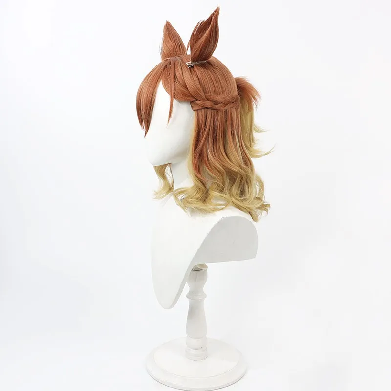 Фото Косплей-парик, уши, хвост, заколки для волос, серьги Uma Musume Pretty Derby Jungle Pocket для женщин, аксессуары для Хэллоуина, вечеринок и карнавалов. №4