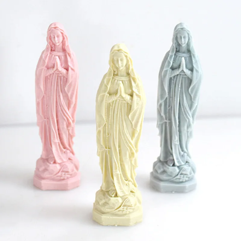 

Силиконовая 3d форма Дева Мария, девушки, молитвенные формы для ароматизированных свечей, сделай сам, украшение для дома, пластырь, форма для ...