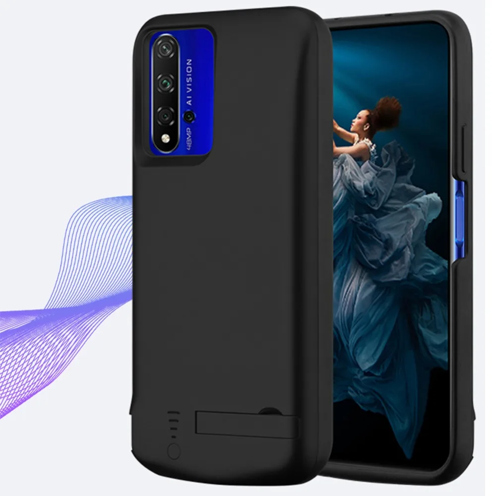 

Чехол для Huawei Honor 10 20, чехол для аккумулятора, зарядное устройство 6500 мАч, новый чехол, внешний аккумулятор для Huawei Honor 20 Pro, чехол для аккумуля...