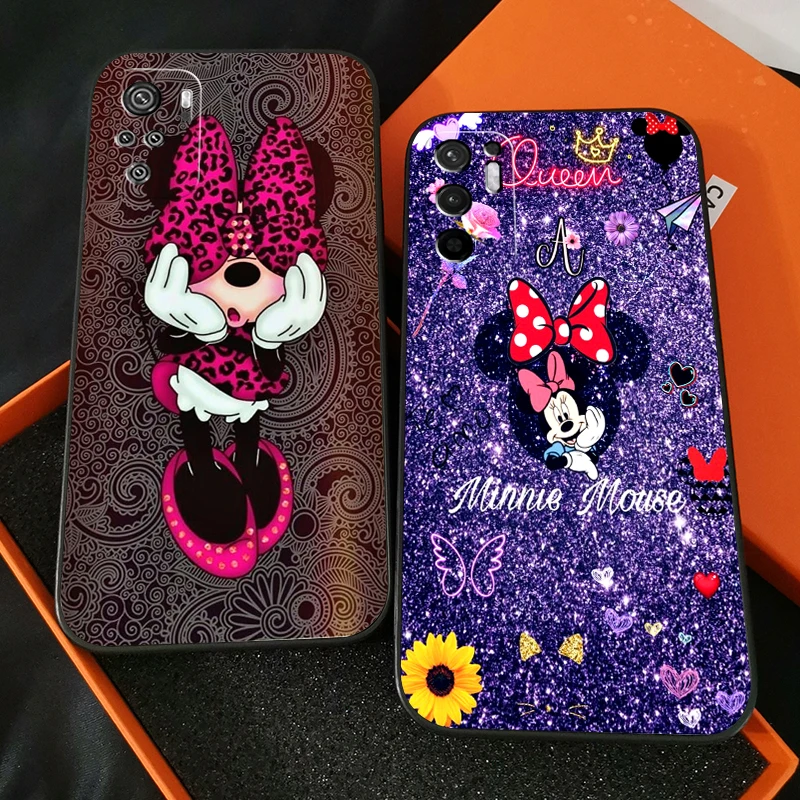 

Cute Minnie Mouse Phone Case For Xiaomi Redmi Note 10 10S 10T Pro For Redmi Note 10 5G Case TPU Funda Silicone Cover Coque