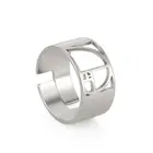 My Shape Кольцо спираль Фибоначчи для мужчин и женщин, регулируемое в винтажном стиле из нержавеющей стали с математическим геометрическим рисунком