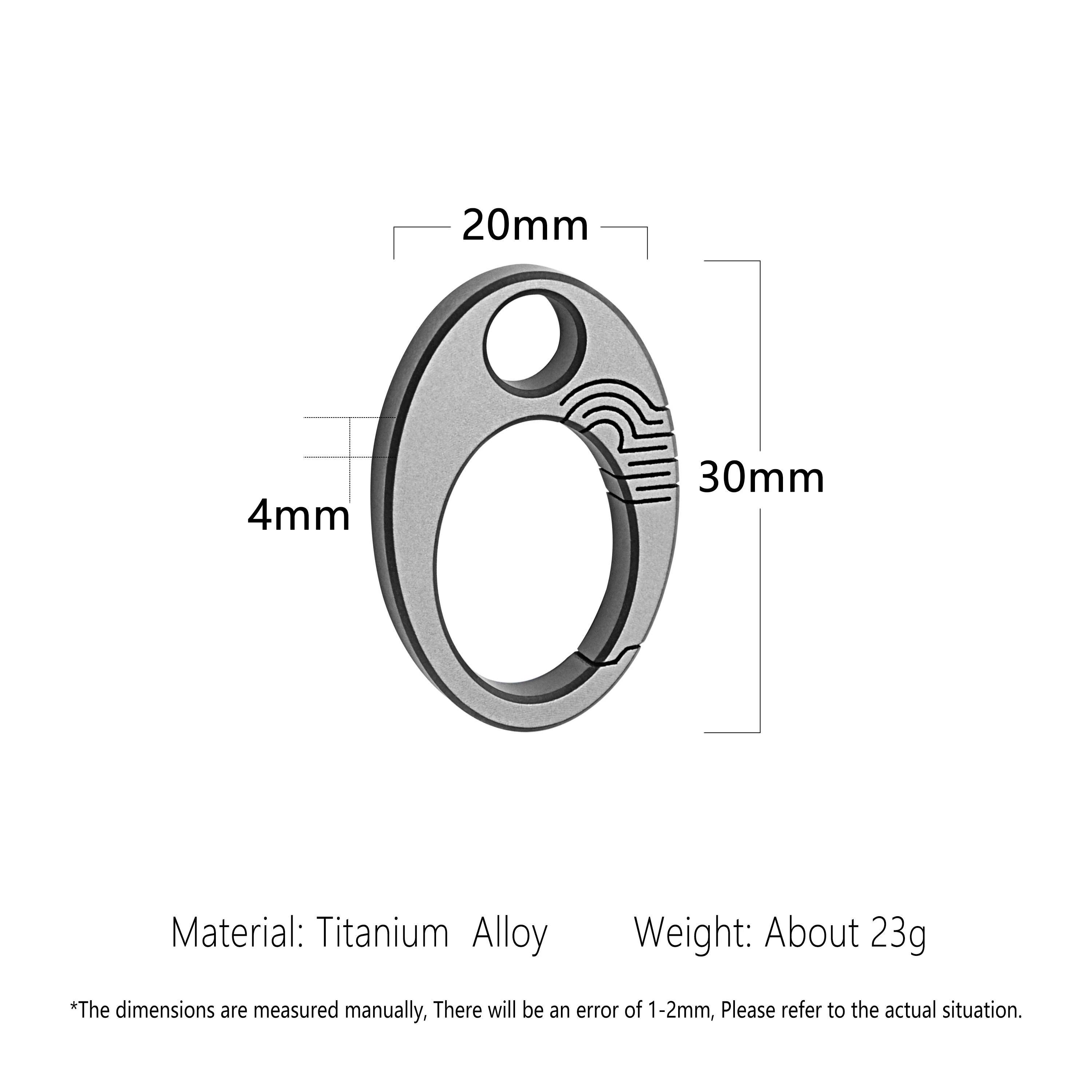Брелок из титанового сплава овальная уникальная текстура кольцо для ключей