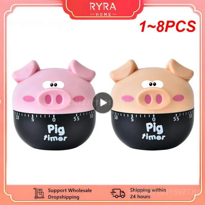 

1 ~ 8 шт. Φ 60 минут Милая животная Свинья Форма нержавеющая сталь/пластик Механический Таймер Будильник Напоминание часы