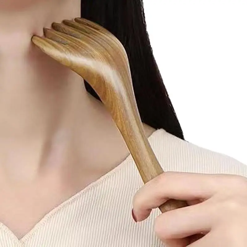 

MultiFunctional Wooden Head Massager Scalp Gua Sha For Body Neck Leg Massage Five-claw Head Scraping Stick Massage Scraping Claw