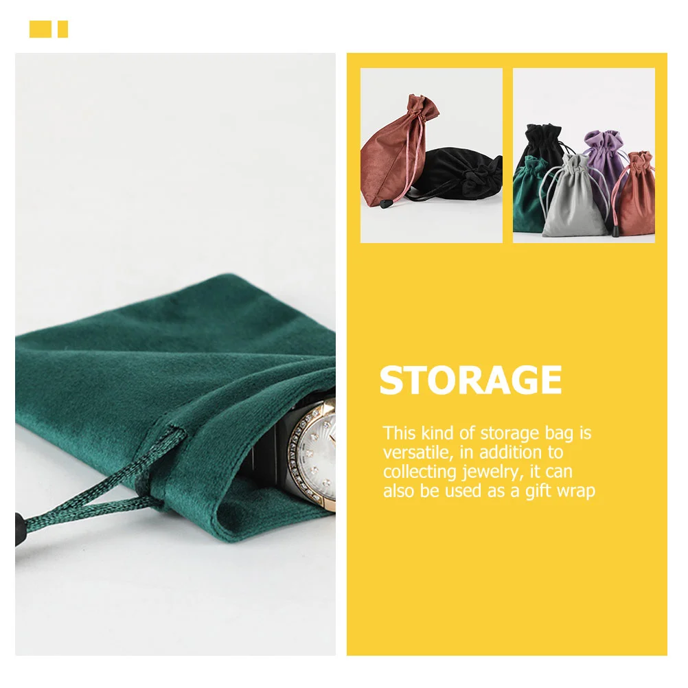 5 шт. бархатная сумка для ювелирных изделий женская косметичка контейнер