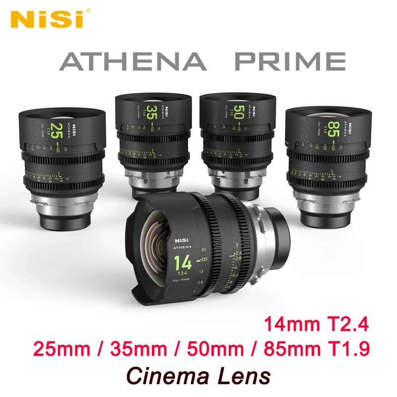 

Nisi Cinema Lens 14Mm T2.4 25Mm 35Mm 50Mm 85Mm T1.9 Full-Frame Film Lens for Arri Pl Canon Rf Sony E Mount Cameras