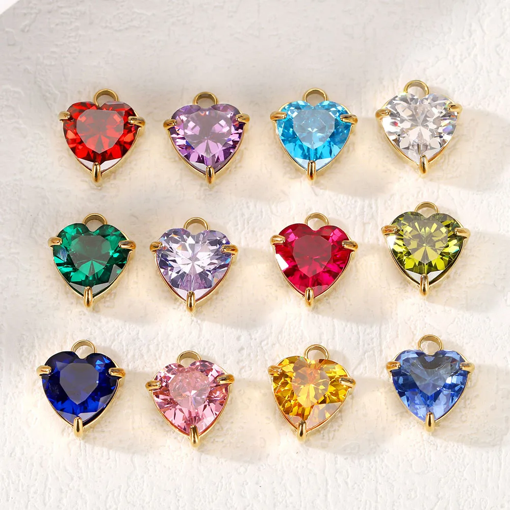 10 шт./упаковка подвеска из нержавеющей стали под золото 18 карат