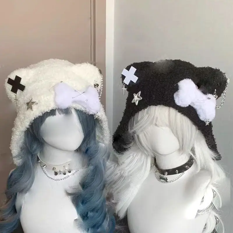 Женская японская готическая шапка в стиле Харадзюку Лолиты для девочек кавайная