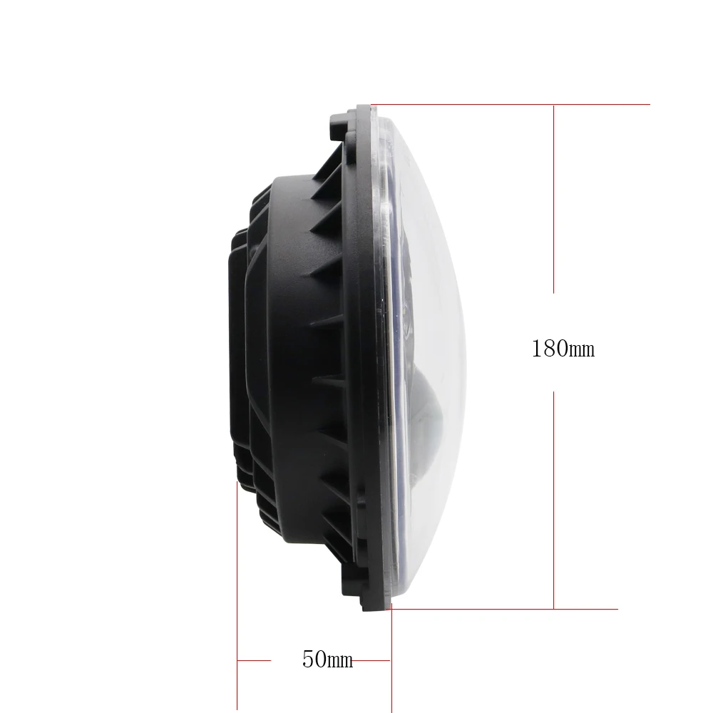 60 Вт 7-дюймовый мотоциклетный налобный фонарь с сигналом поворота DRL светодиодный