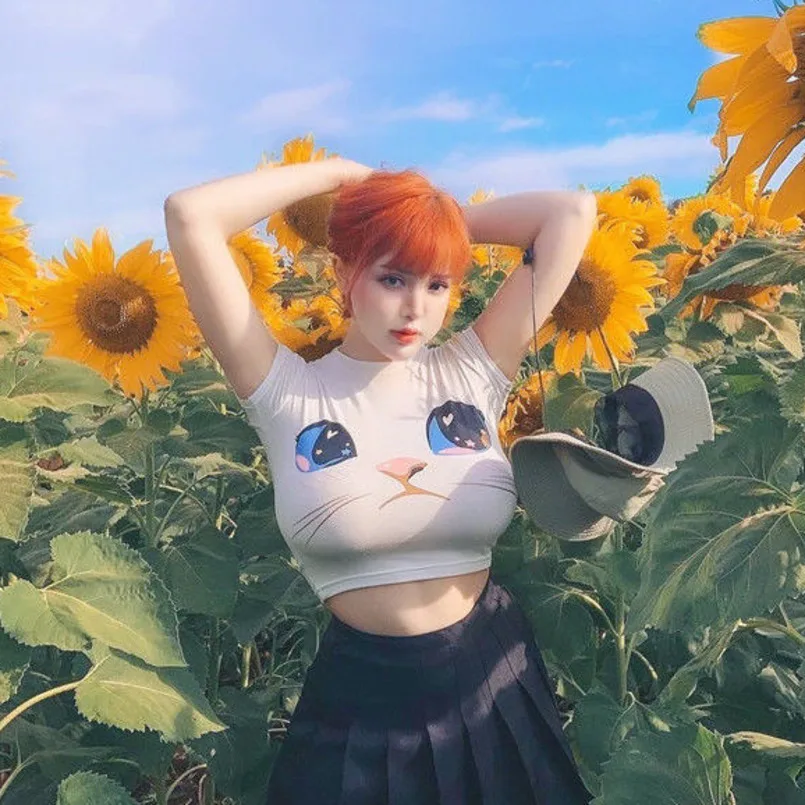 Летние облегающие футболки с графическим принтом для женщин сексуальная одежда