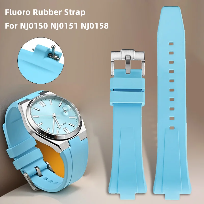 Фото Ремешок из фторкаучука 9 мм для Citizen ME Color NJ0150 NJ0151 NJ0158, унисекс, с выпуклым концом, быстросъемный, браслет FKM №1