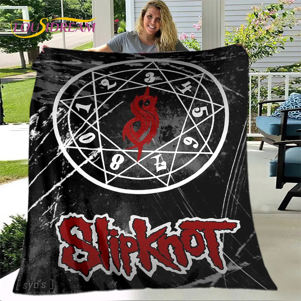 

Фланелевое Одеяло S-Slipknot, фланелевое одеяло, теплое одеяло для дома, гостиной, спальни, кровати, дивана, офиса, улицы