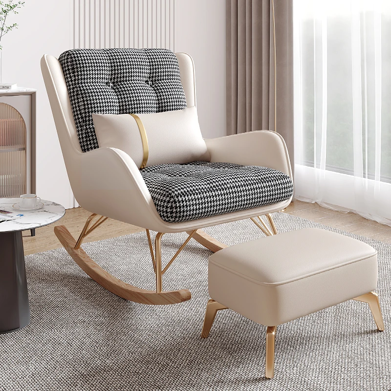 

Mobile Relaxing Chaise Lounge Chair Lazy Rocking Chairs Sofa Individual Recliner Designer Sedie Da Soggiorno Home Furniture
