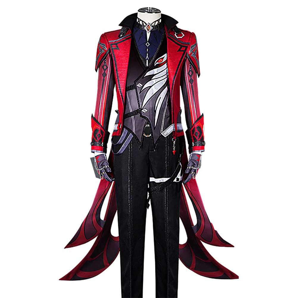 

Genshin Impact Diluc Ragnvindr New Skin Cosplay Costume Outfits Halloween Carnival Suit
