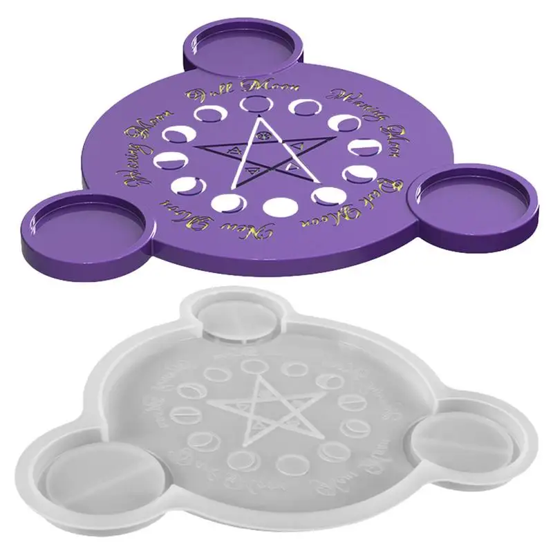 

3d силиконовые формы «сделай сам» с узором лунного затмения, формы для подсвечника, формы для полимерного кристаллического клея, литые формы, инструменты для рукоделия