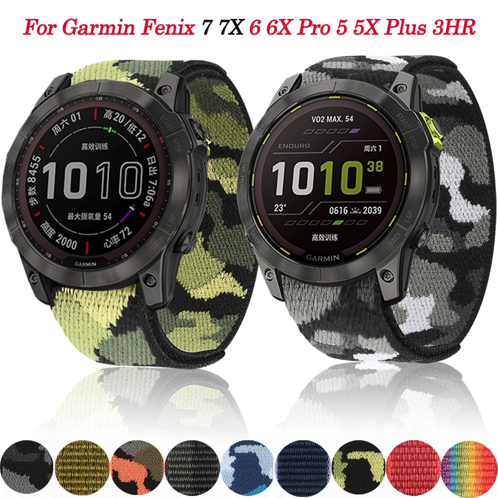 

New 26 22mm Knitted Nylon Watchbands for Tactix 7 Pro Enduro 2 Bracelet For Garmin Fenix 6 6X Pro 5 5X Plus 3HR Fenix 7 7X Strap