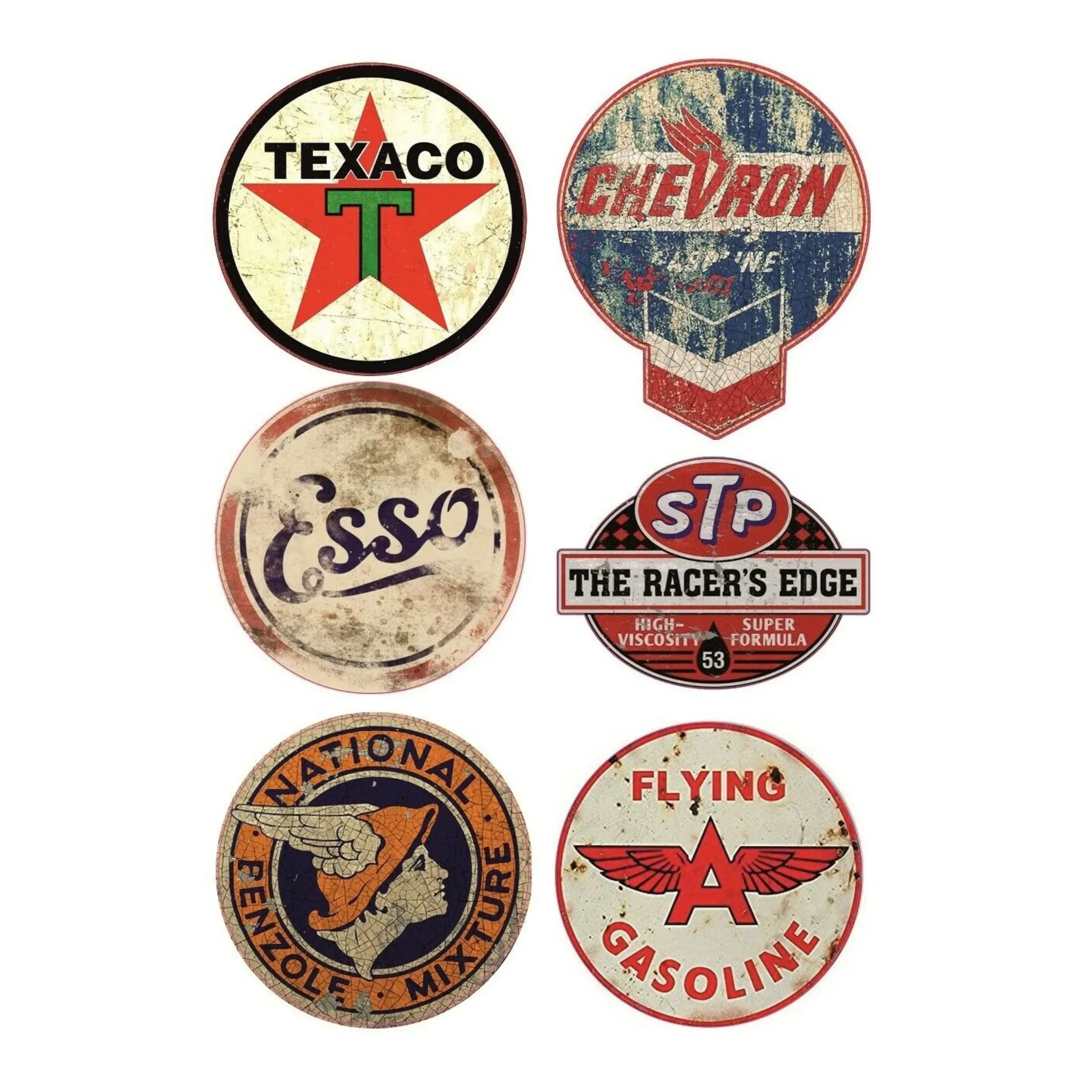 Новый дизайн 6 Ретро масляных наклеек для STP Retro Racing Hotrod USA V8 водонепроницаемые