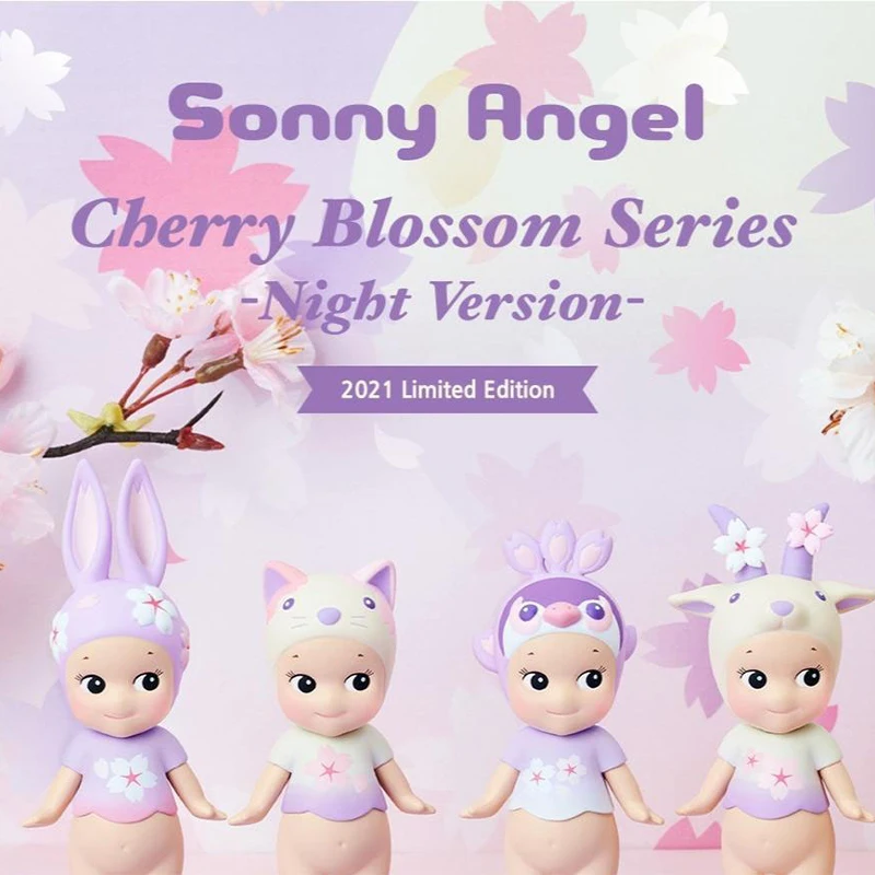 

Sonny Angel Blind Box Cherry Blossom Series Kawaii Surprise Sonnyangel Night Version Mini Figure Mystery Box Guess Bag Toy Gifts